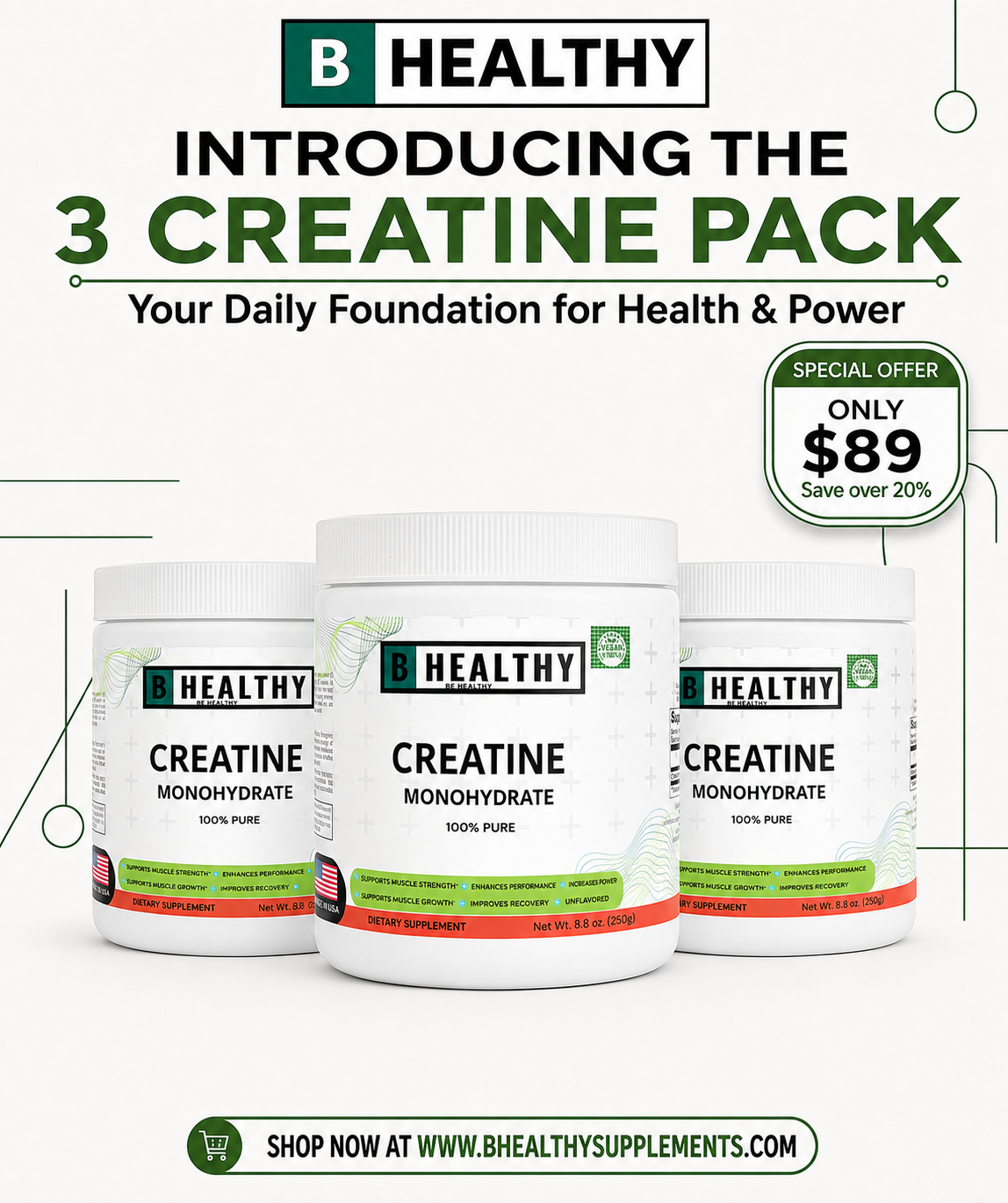 3 pack creatine bundle