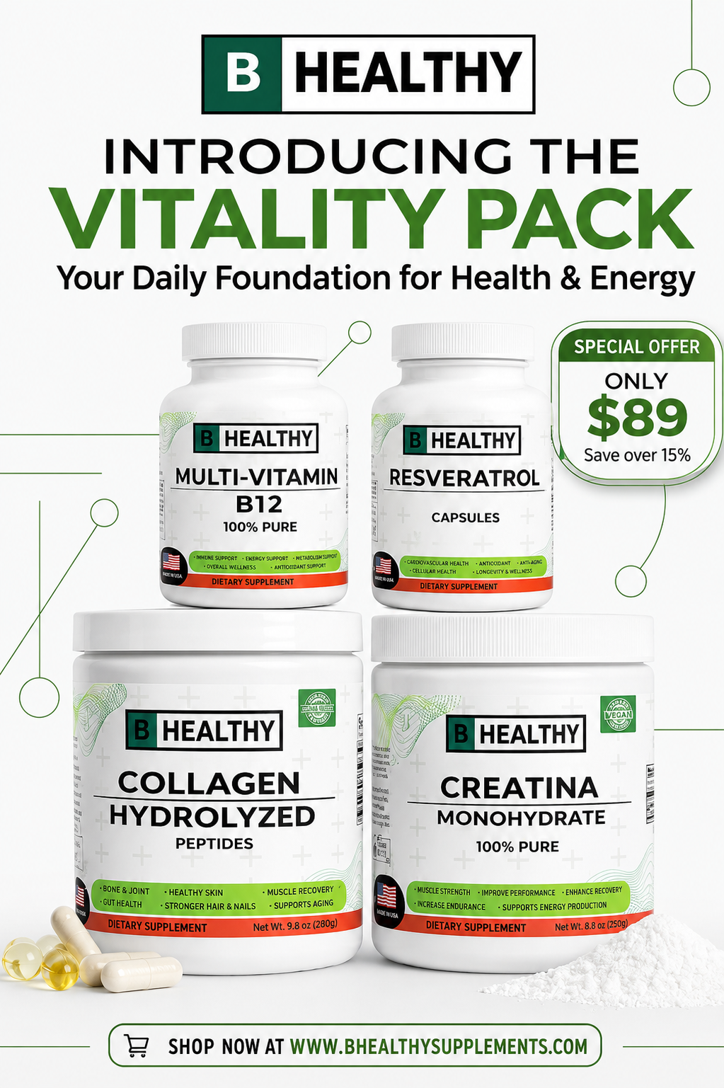 Vitality Pack 1 – Energy, Strength & Daily Wellness